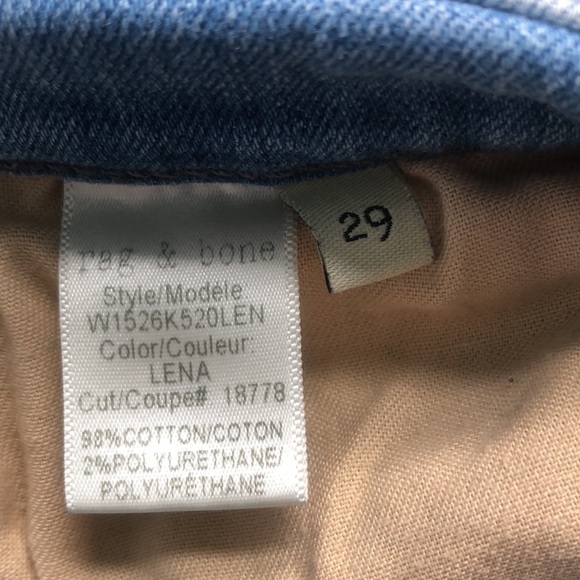 Rag & Bone Mid Rise Distressed Skinny Ankle Raw Hem Jean Size 29 - Picture 6 of 13